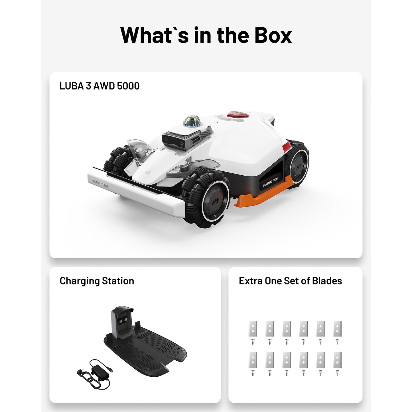 Mammotion LUBA 3 AWD 5000 Robot Lawn Mower – Smart All-Wheel Drive Robotic Grass Cutter