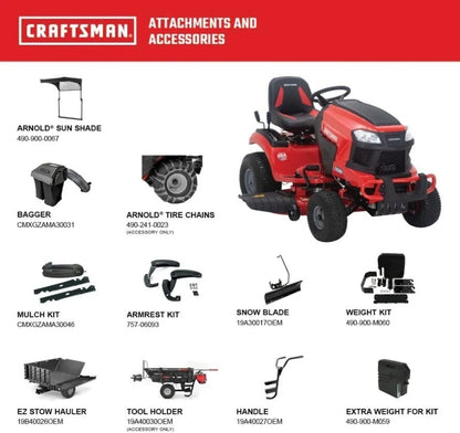 CRAFTSMAN T2200K Turn Tight 42-Inch 20 HP V-Twin Gas Lawn Tractor with Hydrostatic Transmission