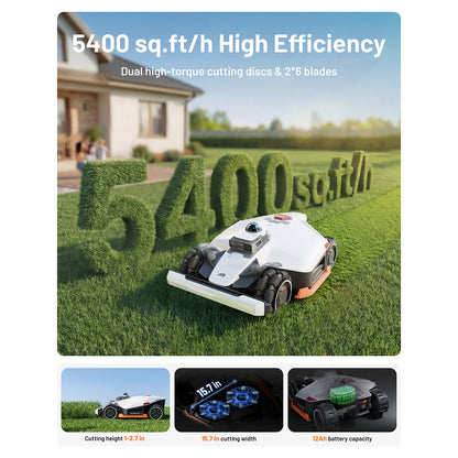 Mammotion LUBA 3 AWD 5000 Robot Lawn Mower – Smart All-Wheel Drive Robotic Grass Cutter