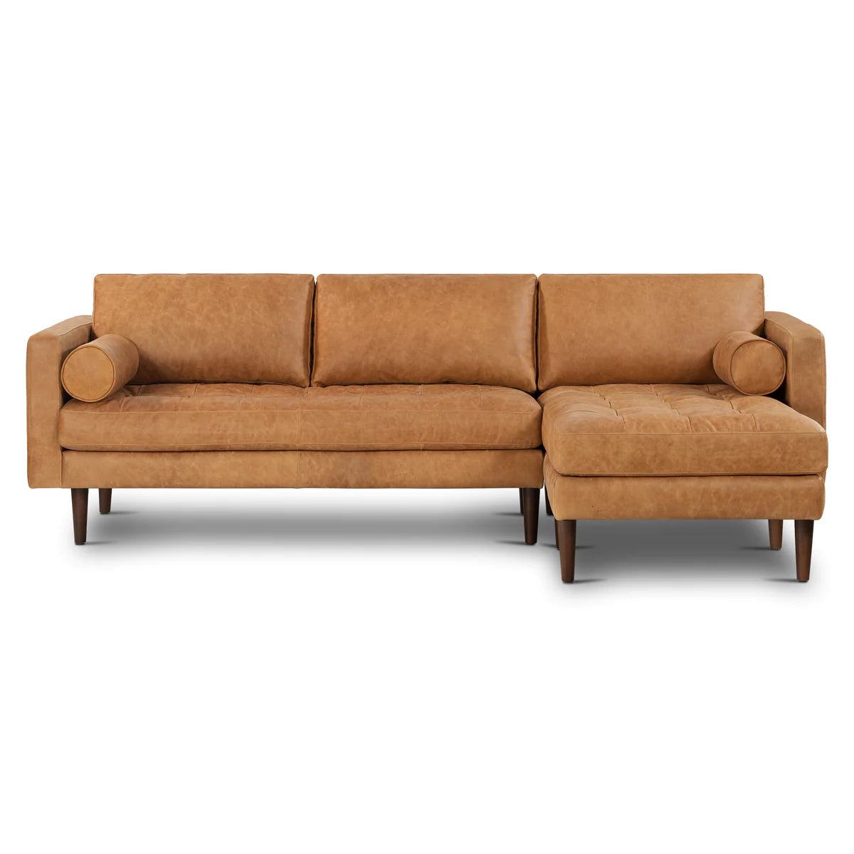 Napa 104.5" Leather Right-Facing Sectional Sofa – Modern Luxury Living Room Couch