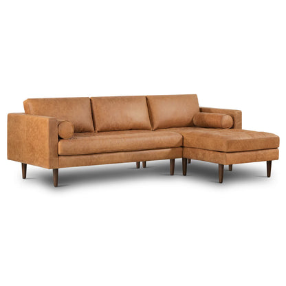 Napa 104.5" Leather Right-Facing Sectional Sofa – Modern Luxury Living Room Couch