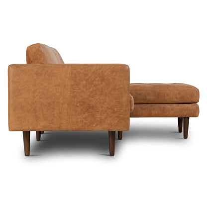 Napa 104.5" Leather Right-Facing Sectional Sofa – Modern Luxury Living Room Couch