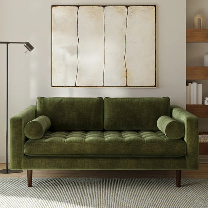 Napa 72" Velvet Apartment Sofa – Modern Compact Upholstered Sofa with Plush Seating