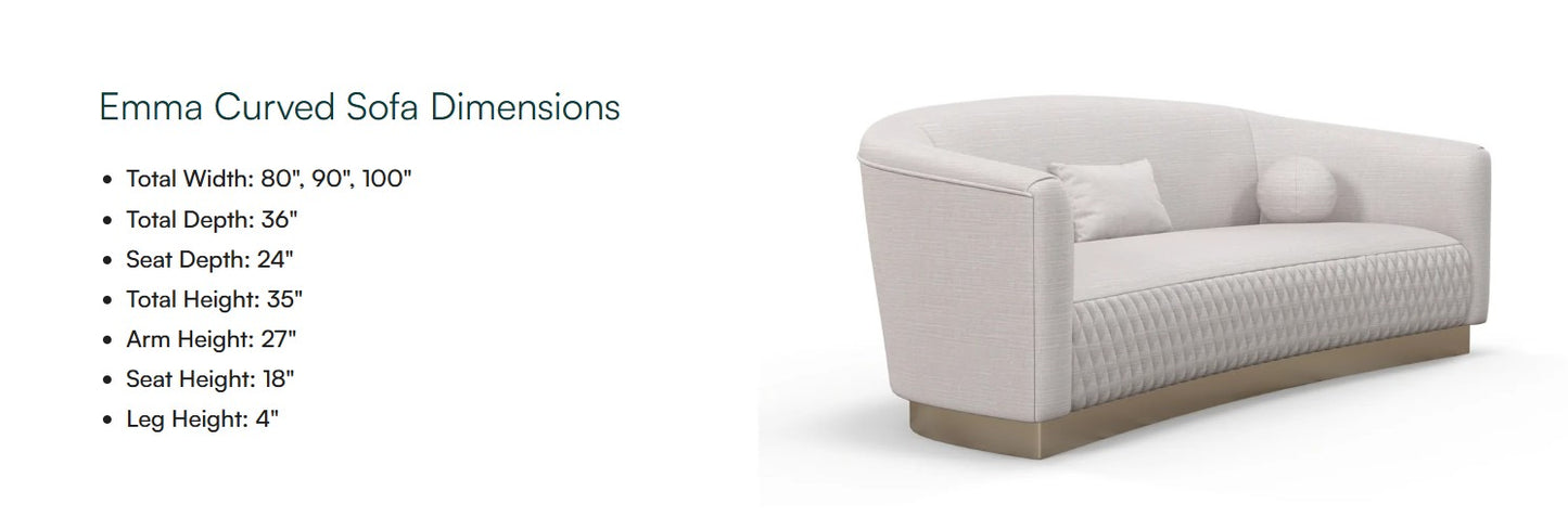 Emma Curved Sofa | Modern Luxury Curved Living Room Sofa