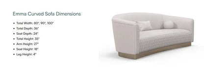 Emma Curved Sofa | Modern Luxury Curved Living Room Sofa